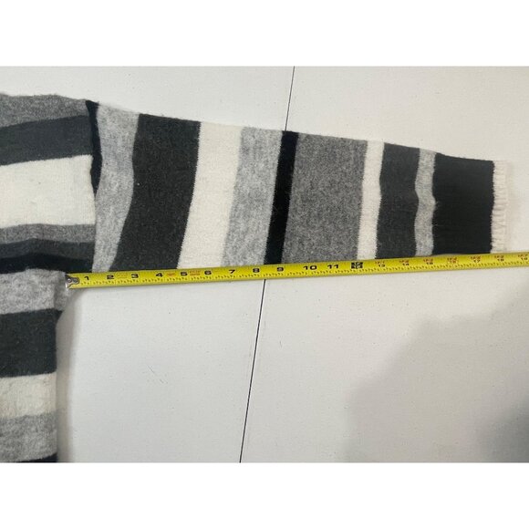 Time and True TM Oversized Striped Cardigan Sweater Open Front Longline Knit - Picture 12 of 16
